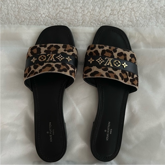 Louis Vuitton Shoes - Louis Vuitton leopard revival flat mules